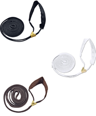 Udstillingsline Nylon flad med læder halsstykke 6 mm 